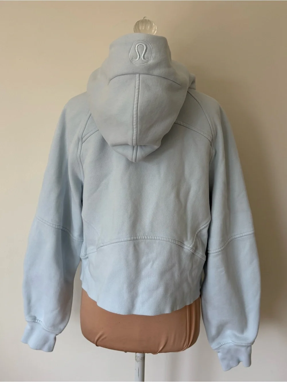 Lululemon Scuba Oversized Full Zip Powder Blue Hoodie Sweatshirt EUC Size XS/S